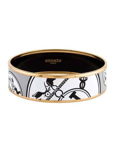 hermes extra large caleche bracelet enamel palladium lagon